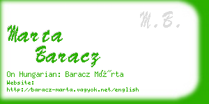 marta baracz business card